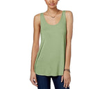 Hippie Rose Juniors Lattice-Back Tank Top Desert Sage M