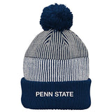 NCAA Penn State Nittany Lions Youth Boys Team Stripe Cuffed Hat w/ Pom, Multi, Youth One Size