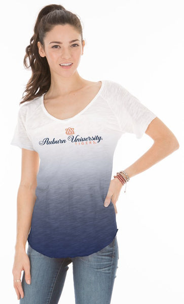 NCAA Women's Jax Dip Dye V-Neck Tee