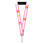 Buckle-Down Men's Lanyard, Colorado Flags Repeat Light White/Pink/Yellow, Standard