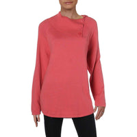 Karen Scott Envelope Neck Pullover Pink S