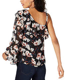 I.N.C. International Concepts Printed Floral Asymmetric Blouse M