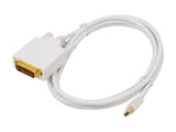 Nippon Labs MINIDP-DVI-3 3-Feet Mini Display Port Male to DVI Male 32 AWG Cable, White