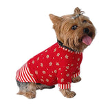 Anima Red Cotton Shirt with Stripe + Crown Pattern , XS, Dog and Pet Costume