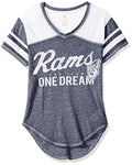 NFL Junior Girls Football Tee, Los Angeles Rams, Navy, M