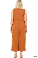 Zenana Women Plus Sleeveless Jumpsuit with Pockets 1X-3X