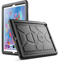 Poetic TurtleSkin New iPad 9.7 Inch 2017/2018 Cover Case with Heavy Duty Protection Silicone and Sound-Amplification Feature for Apple iPad 9.7 2017 / iPad 9.7 2018 Black