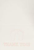 Fine Invite Papers 10 Piece Baby Footprint Shower Foil Stamped Thank You Card, Pink