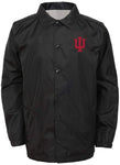 NCAA by Outerstuff NCAA Indiana Hoosiers Men's "Bravo" Coaches Jacket, Black, Men's X-Large