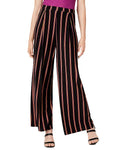 Bar III Striped Wide-Leg Pull-On Pants (Margarita, M)