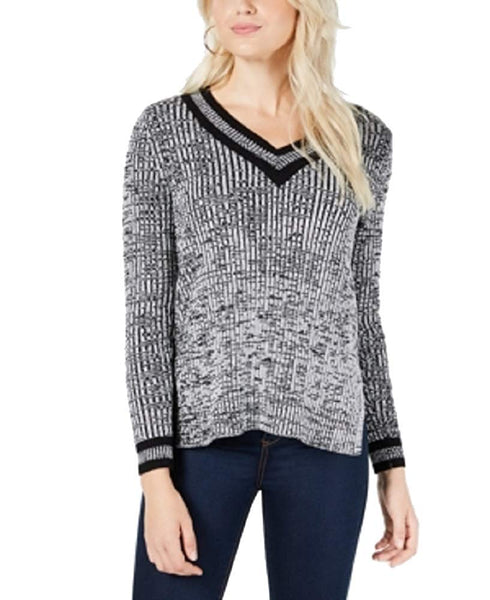 Maison Jules V-Neck Sweater Deep Black M