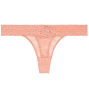 Heidi Klum Women's Lace Thong, Peach, XL