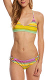 Raisins Women's Stripe Macrame Bikini Bottom