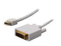 Nippon Labs MINIDP-DVI-3 3-Feet Mini Display Port Male to DVI Male 32 AWG Cable, White