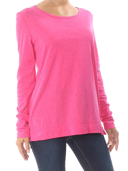 Maison Jules Womens New Pink Crew Neck Long Sleeve Top XS