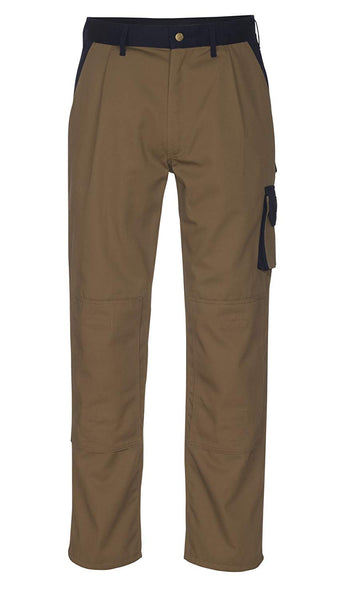 Mascot 00979-430-51-90C47"Torino" Trousers, Khaki/Marine Blue, L90cm/C47