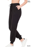 Zenana Women Soft French Terry Jogger Pants with Pockets, Sizes S - XL