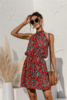 Floral Halter Neck Dress