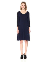 Nine West Lace-Sleeve Sweater Dress Indigo M