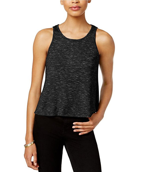 Bar III Marled Tank Top Deep Black S