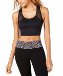 Material Girl Juniors' Low-Impact Sports Bra (Black, XL)