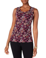 Tommy Hilfiger Womens Sleeveless Embroidered Tank Top Purple S