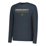 NCAA Vanderbilt Commodores Men's Density Long Sleeve Poly Tee Black Large