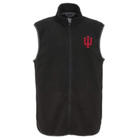 NCAA Indiana Hoosiers Kids & Youth Boys Fleece Vest, Black, Youth Large(14-16)