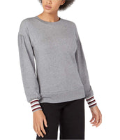 MAISON JULES Womens Drop Shoulder Sweatshirt GRAY XS