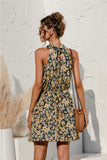 Floral Halter Neck Dress