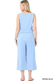 Zenana Women Sleeveless Jumpsuit with Pockets Sizes  S-XL