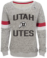 NCAA by Outerstuff NCAA Utah Utes Youth Girls "My City" Boat Neck Pullover, Heather Grey, Youth Medium(10-12)