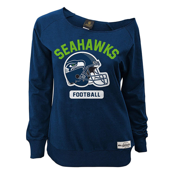 NFL Junior Girls Sweatshirt Seattle Seahawks Dark Navy M(7-9)