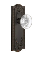 Grandeur Parthenon Plate with Bordeaux Crystal Knob, Single Dummy, Timeless Bronze