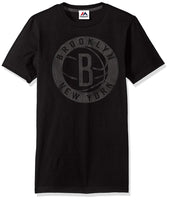 NBA Leather Tek Patch Short Sleeve Crew Neck Tee-Brooklyn Nets