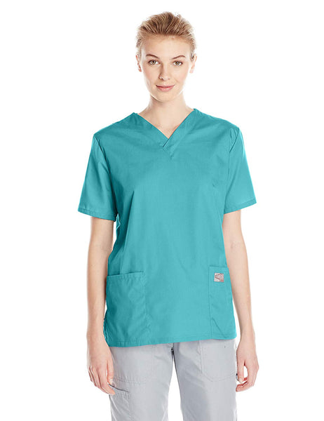 Scrub Zone Women's Professional Comfortable & Durable 3-Pocket V-Neck Scrub Top M