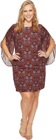 Sangria Women's Plus Size Split Sleeve Dress