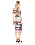 RACHEL Rachel Roy Women's Floral Asymmetrical Draped Dress, Ivory/Multi Combo, 0