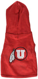 NCAA Utah Runnin Utes Cotton Lycra Hooded Dog Shirt