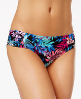 Kenneth Cole Tropical Tendencies Printed Swimwear Bikini Bottom Black Multi L