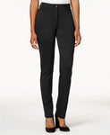 Style Co Faux-Pocket Slim-Fit Pants Deep Black 4