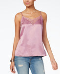 One Hart Juniors Lace-Trim V-Neck Cami Slate Rose S