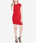 RACHEL Rachel Roy Asymmetrical T-Shirt Dress Carmine Red M