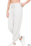 Zenana Women Soft French Terry Jogger Pants with Pockets, Sizes S - XL