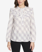 WILLIAM RAST Talya Cotton Ruffled Top Marshmallow Combo XS