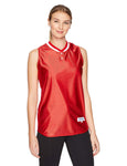 Intensity Womens Two Button Sleeveless Softball Top, Scarlet, Medium