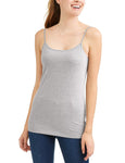 Time and tru Womens Scoop Neck Cami Undershirt (XXLRG 20, Heather Grey)