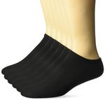 Fruit of the Loom Men's 6 Pair Cushioned No Show Sock Sockshosiery, -black/Bk, Shoe size 6-12