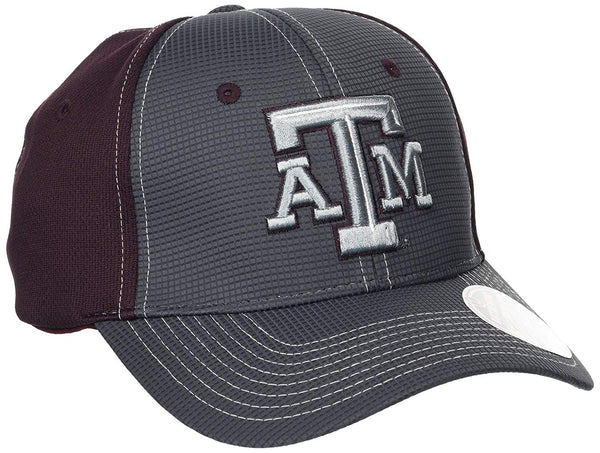 ZHATS NCAA Texas A&M Aggies Adult Men Grid Cap, Medium/Large, Gray/Team Color