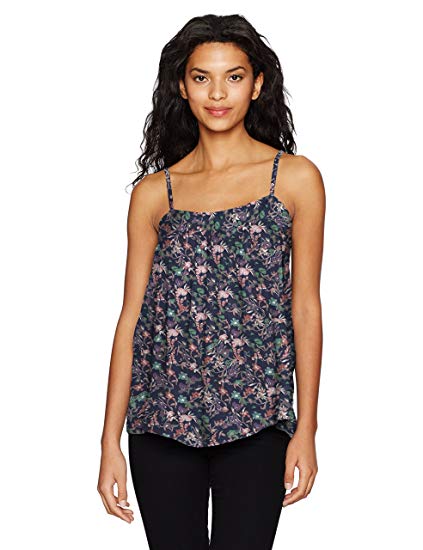 Willliam Rast Spaghetti Strap Woven Tank, Maritime Blue Lakeside Garden, XS